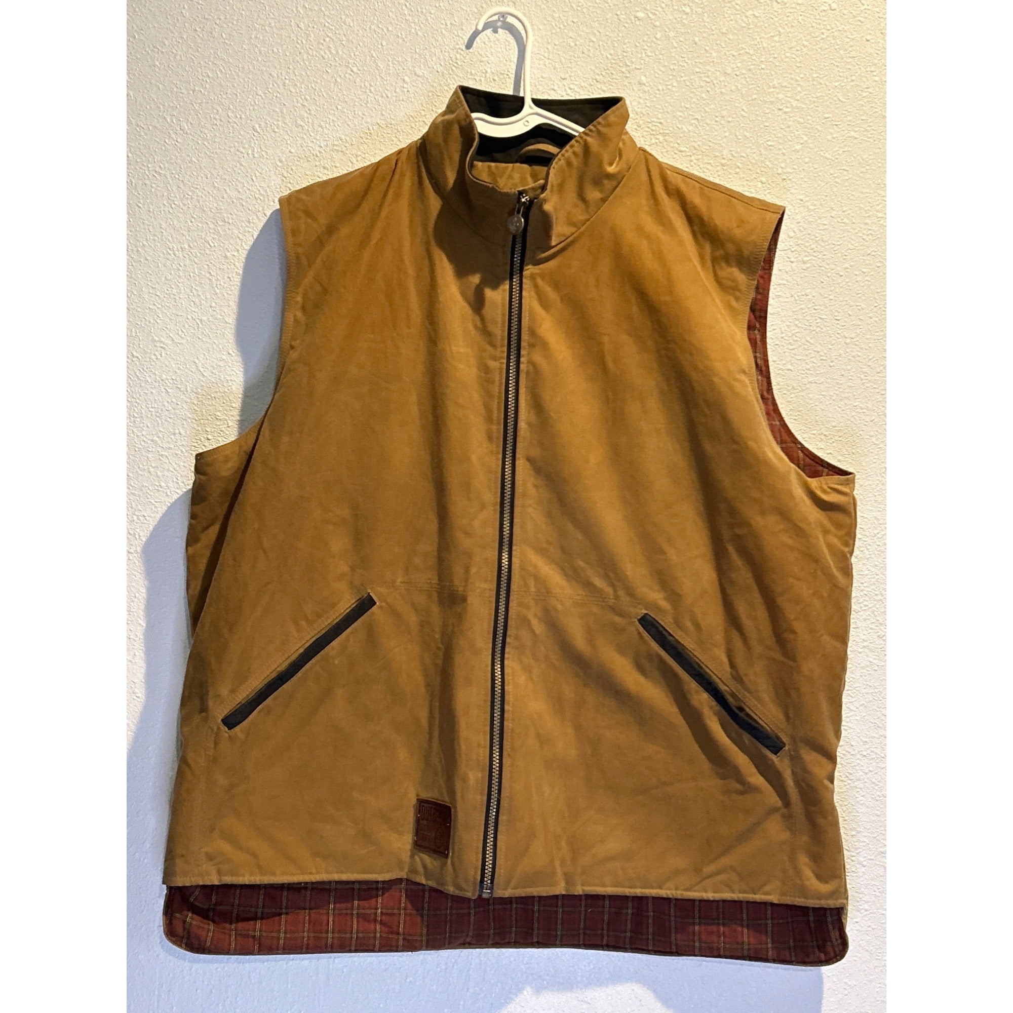Outback Trading Company Vest (Mens 2XL) Brown Oilskin Workwear Western Cowboy