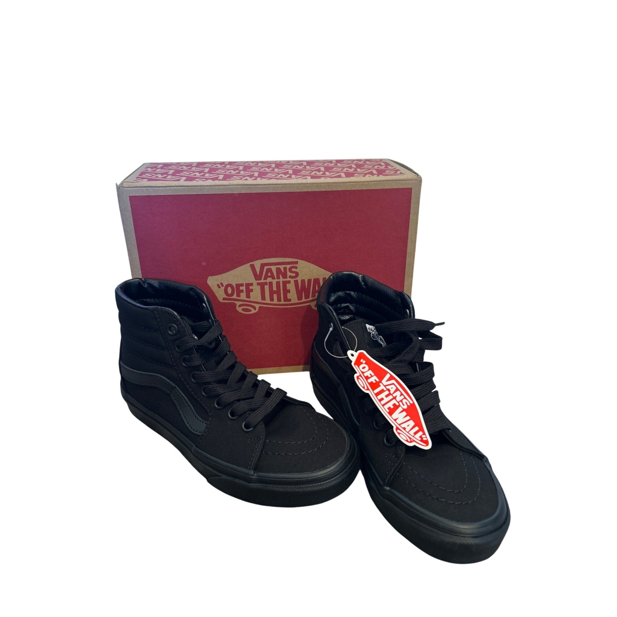 NEW! Vans SK8-Hi Shoes (Womens 5.5) Black/Black Canvas Skate Sneakers