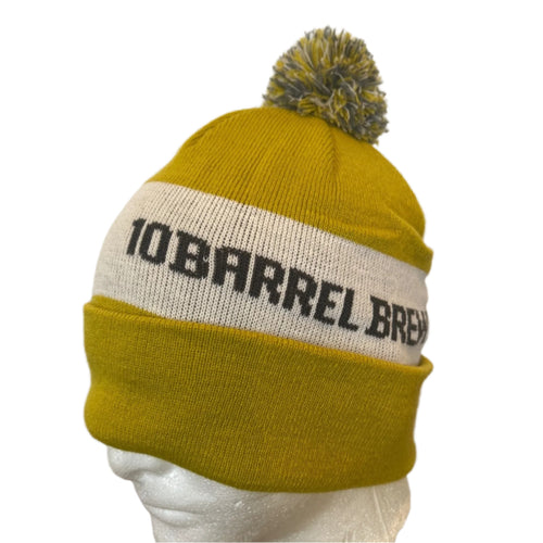10 Barrel Brewing Co Yellow Pom Drink Beer Cuffed Beanie Hat Cap