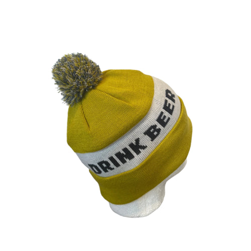 10 Barrel Brewing Co Yellow Pom Drink Beer Cuffed Beanie Hat Cap