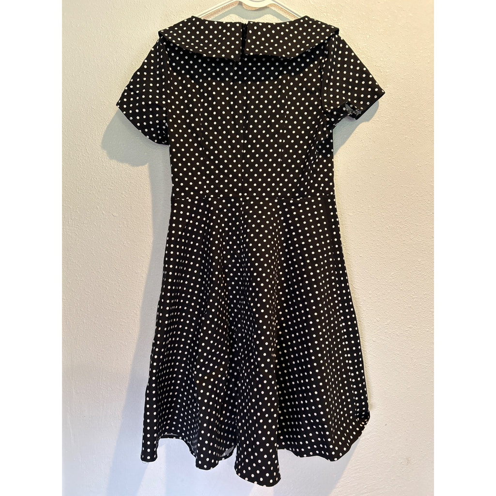 Wedtrend Polka Dot Collared 1950s Retro PIN UP Dress Rockabilly (Medium)