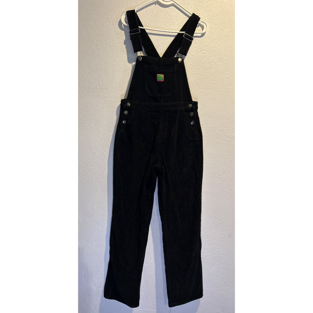 Empyre Suzie Overalls (WOMENS SMALL) Black Corduroy Bib Relaxed Streetwear Skate Y2K Skateboarding