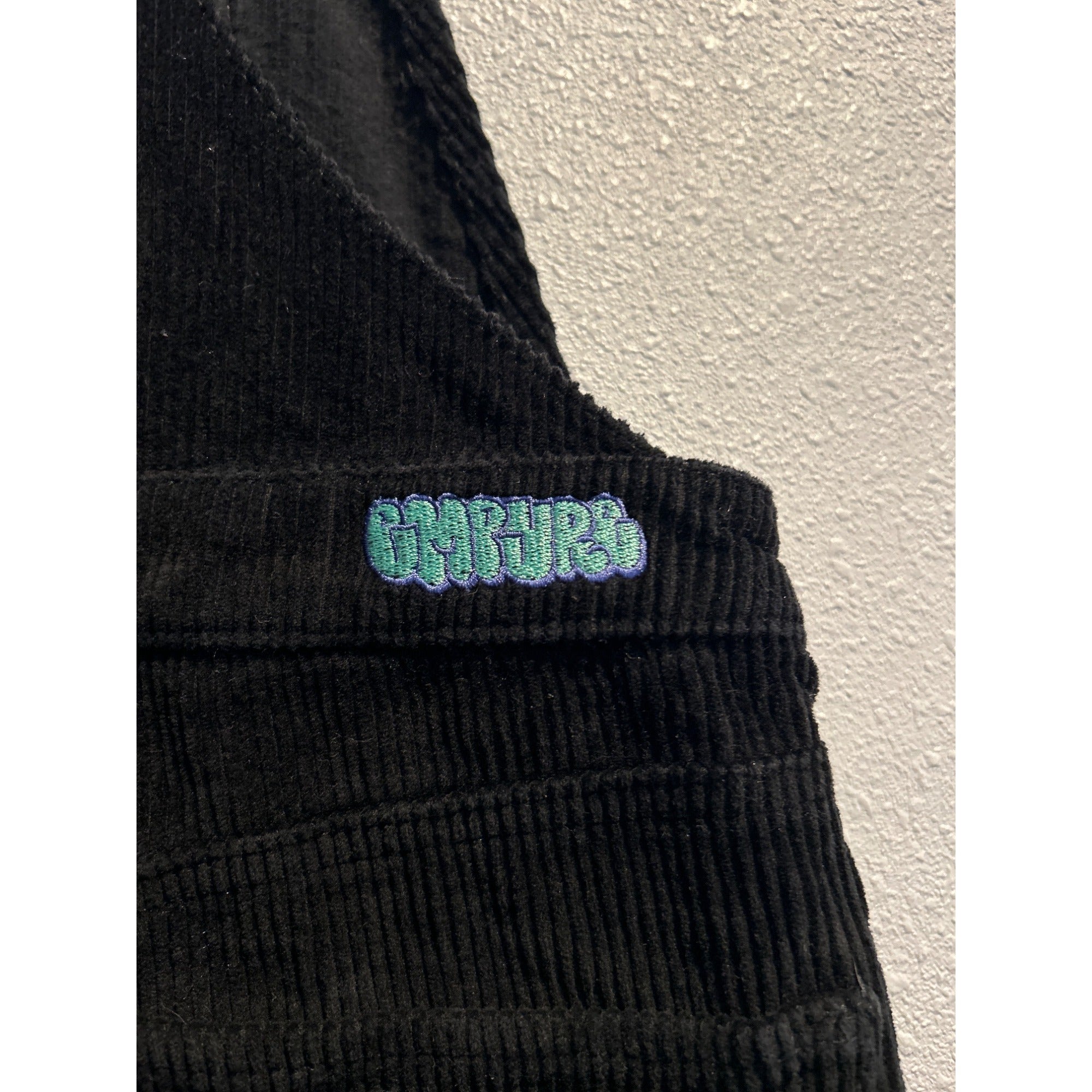 Empyre Suzie Overalls (WOMENS SMALL) Black Corduroy Bib Relaxed Streetwear Skate Y2K Skateboarding