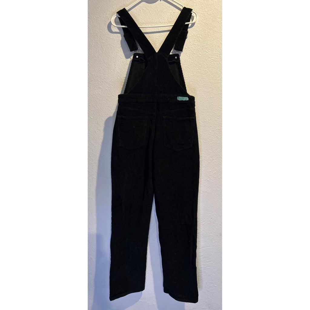 Empyre Suzie Overalls (WOMENS SMALL) Black Corduroy Bib Relaxed Streetwear Skate Y2K Skateboarding