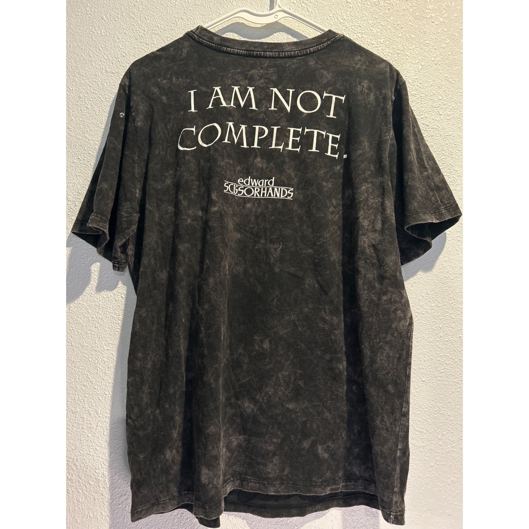 Edward Scissorhands Movie T-Shirt Large Dye Not Complete Printed