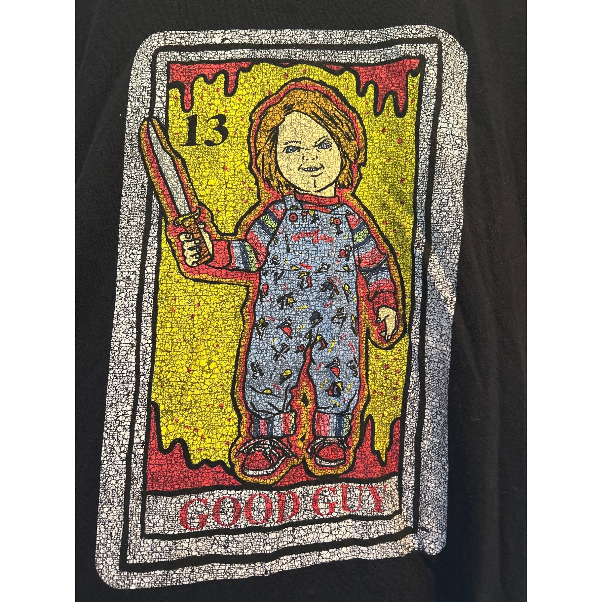 CHUCKY "Good Guy Tarot" Shirt Horror XL Tee Graphic Print Goth