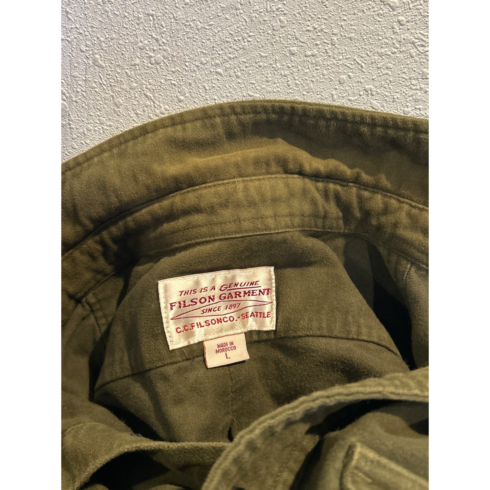 FILSON Moleskin Seattle Shirt - Mens’s Large