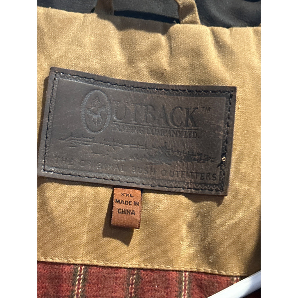 Outback Trading Company Vest (Mens 2XL) Brown Oilskin Workwear Western Cowboy