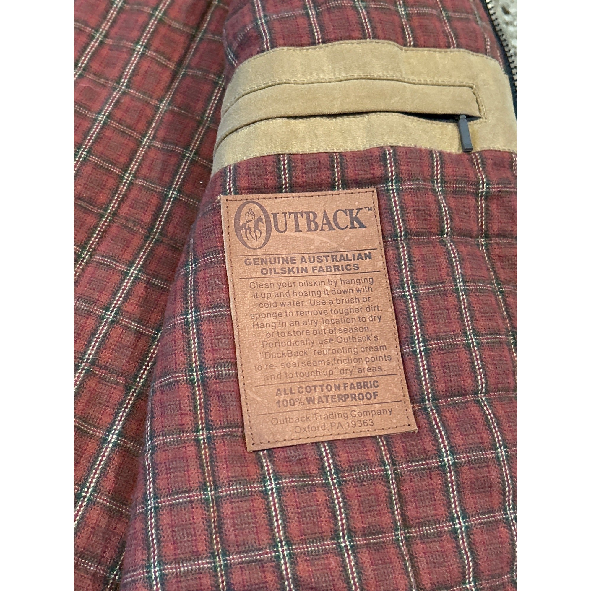Outback Trading Company Vest (Mens 2XL) Brown Oilskin Workwear Western Cowboy