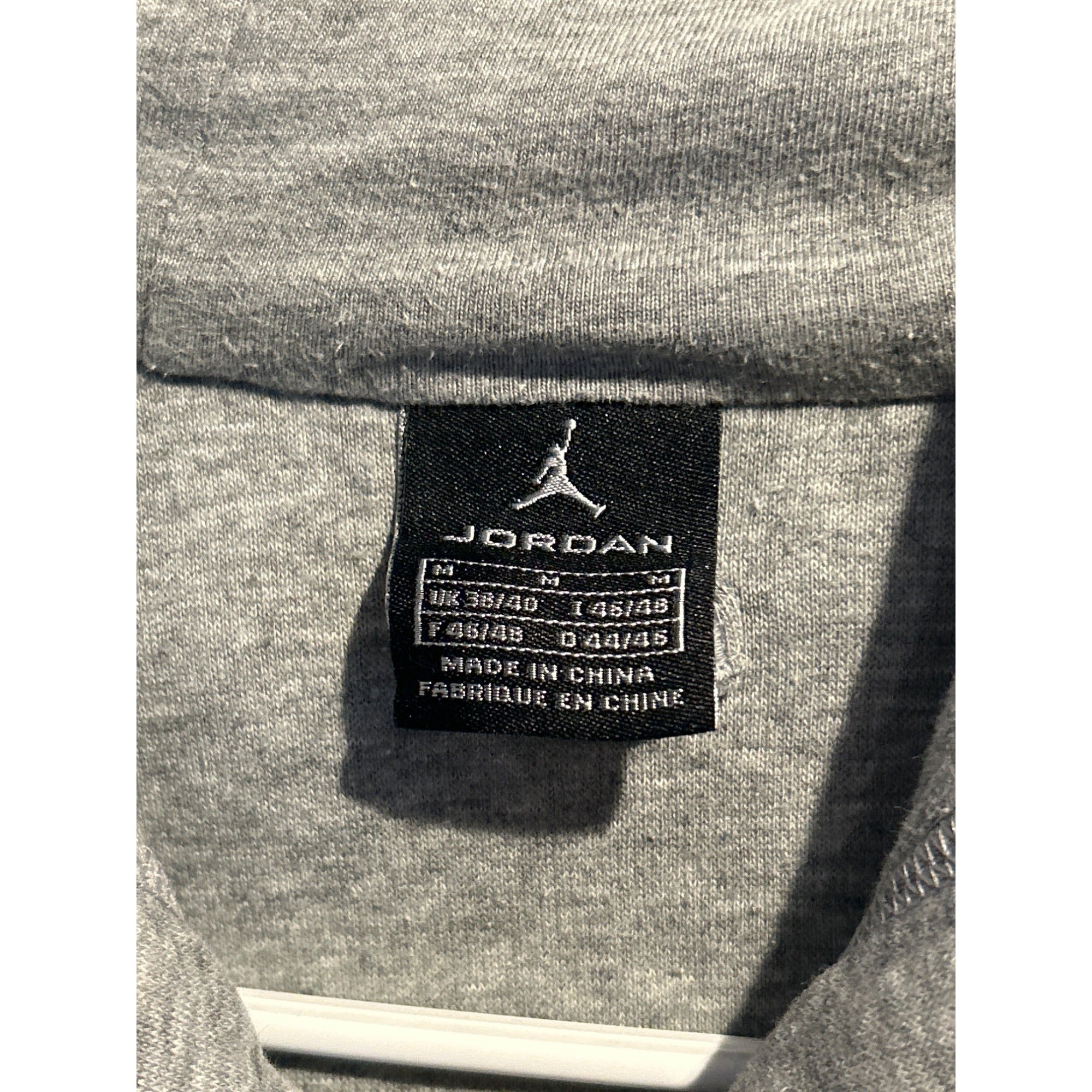AIR JORDAN (MENS M) Full Zip Gray Basketball Hoodie 355370-063