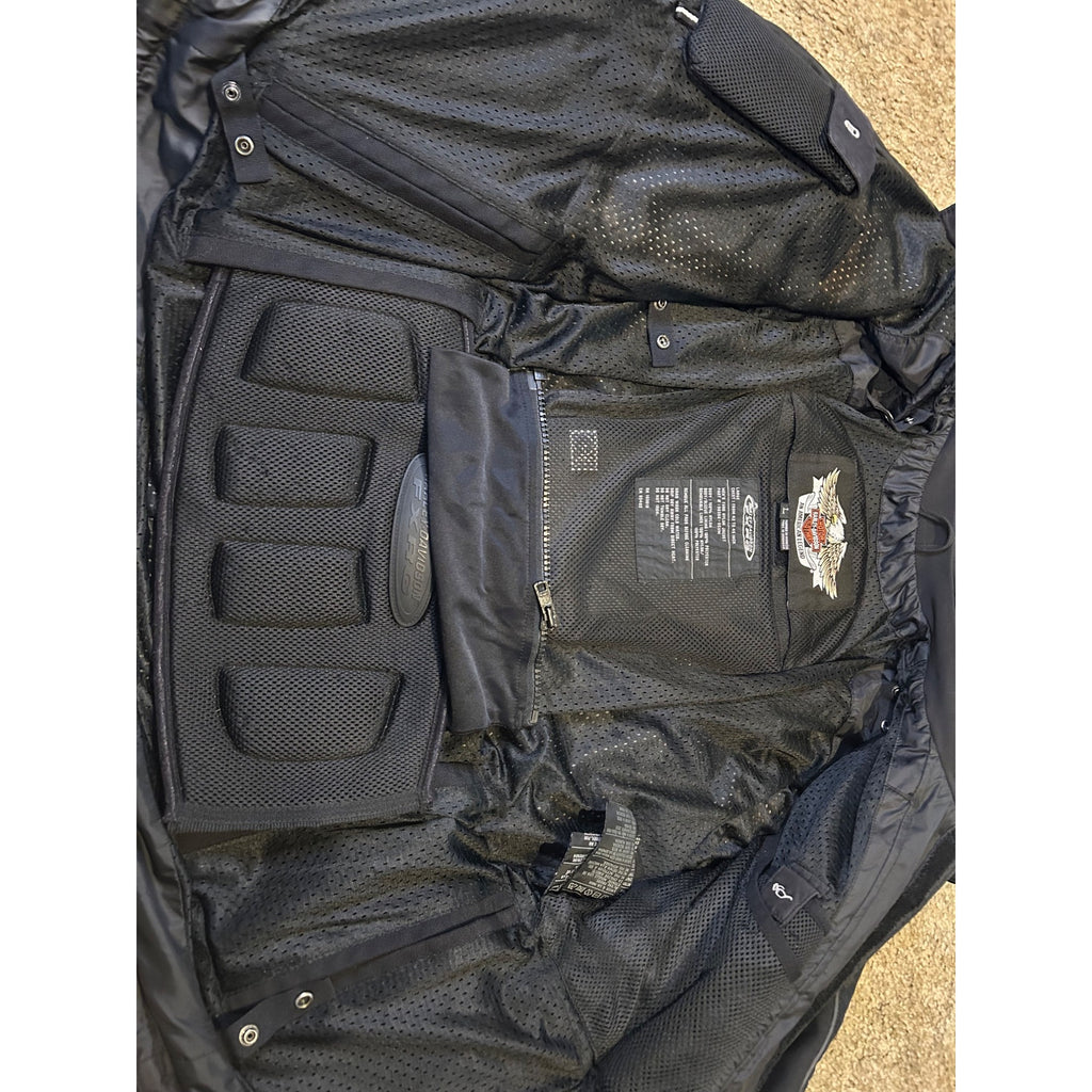 HARLEY DAVIDSON FXRG (Large) Nylon Riding Jacket Padded Spine Protector