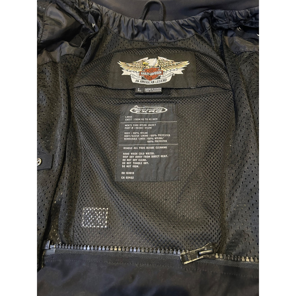 HARLEY DAVIDSON FXRG (Large) Nylon Riding Jacket Padded Spine Protector