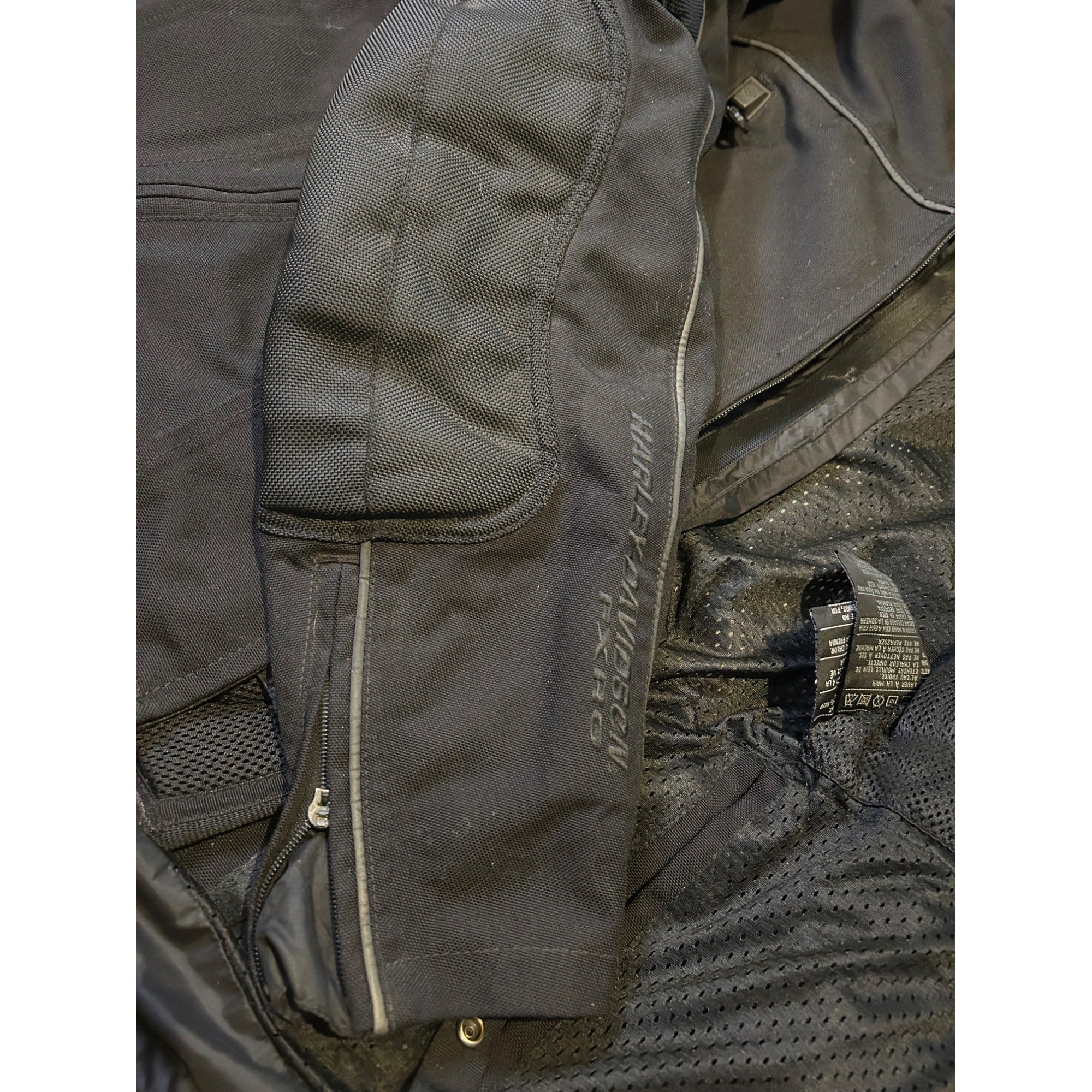 HARLEY DAVIDSON FXRG (Large) Nylon Riding Jacket Padded Spine Protector