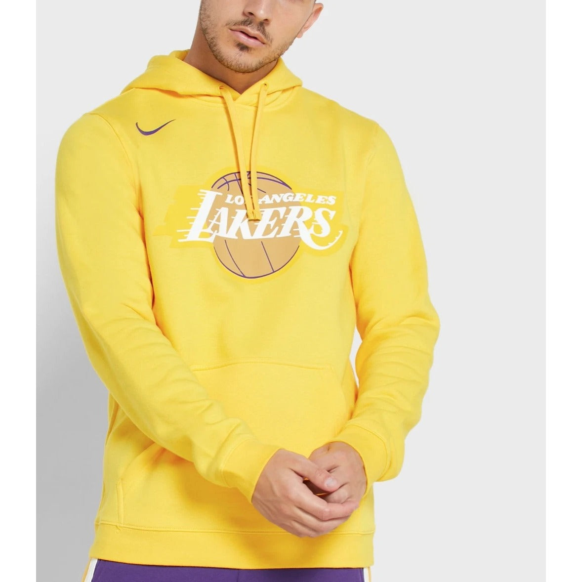 Nike NBA Los Angeles Lakers Men's MEDIUM Pullover Hoodie CD3238-728
