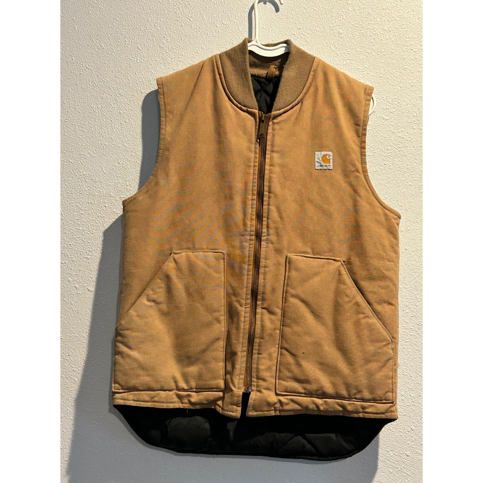 Vintage Carhartt (Mens MEDIUM) Union Lined Quilted Vest Canvas USA B01