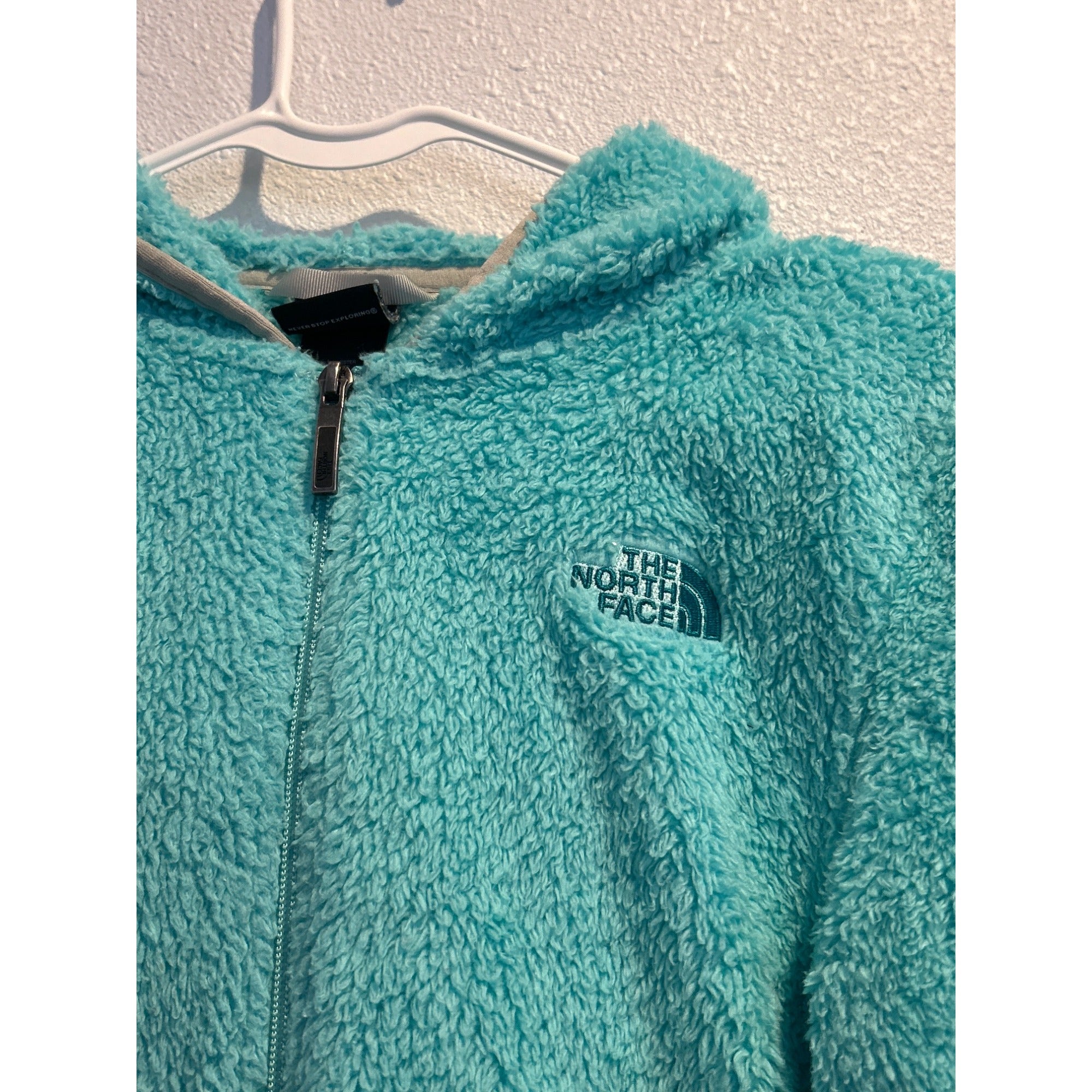 The North Face Osito Hoodie (Women's SMALL) Full Zip Soft Jacket BLUE