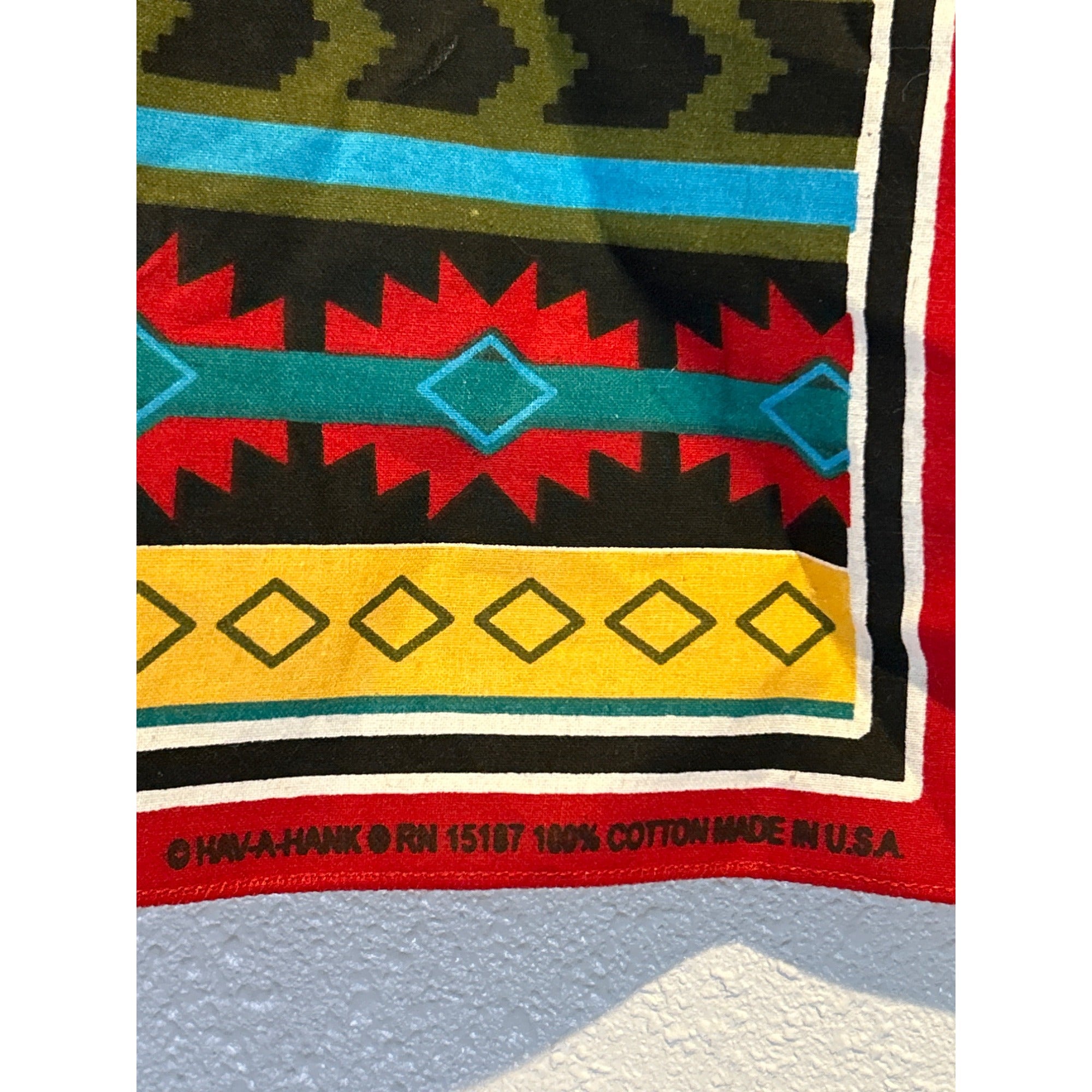 Hav A Hank Southwest Aztec Bandana Handkerchief USA
