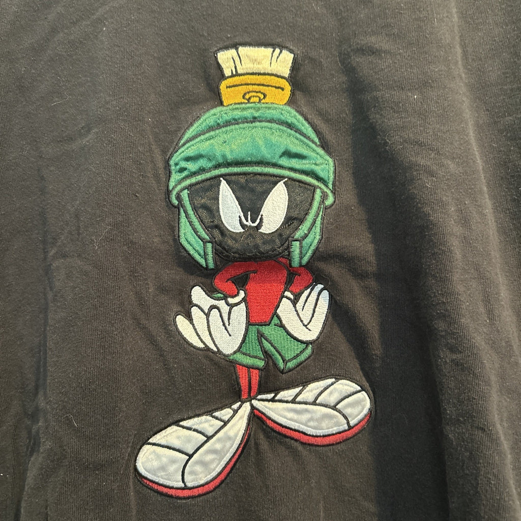 Marvin the Martian T-Shirt Men’s Small Black Embroidered Warner Bros Vintage