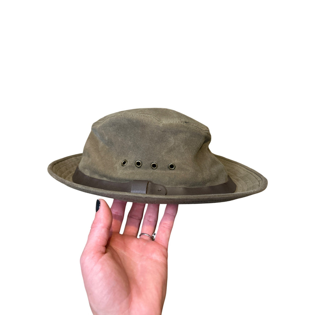 Filson Tin Cloth Green Packer Hat (Size Large) Made In USA Fedora