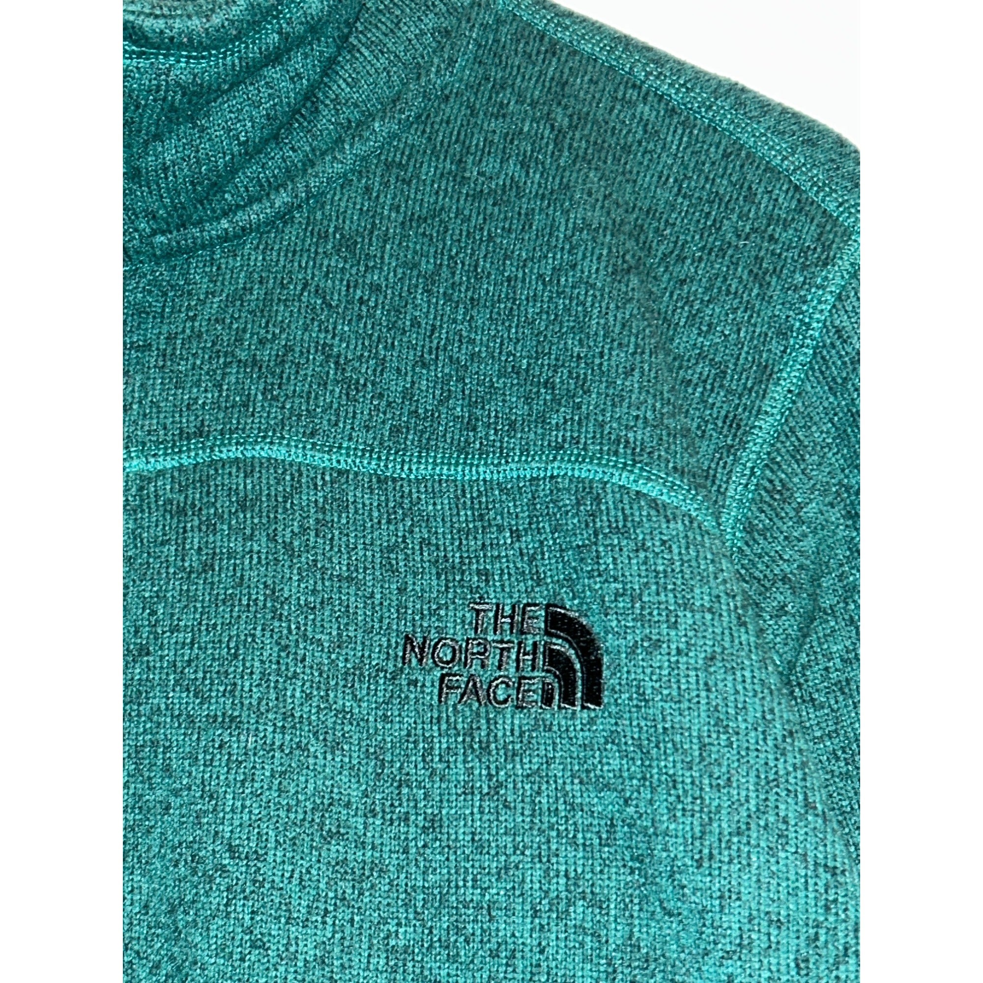 The North Face (Men's MEDIUM) Green 1/4 Zip Fleece Pullover Jacket