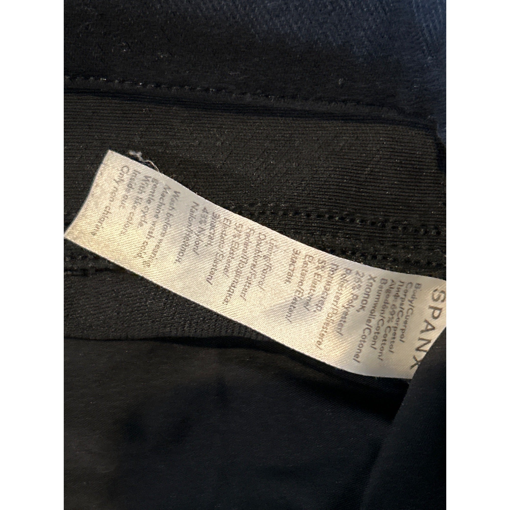 Spanx Skinny Jeans Jeggings Black Pull On Stretch Crop Short Womens MEDIUM