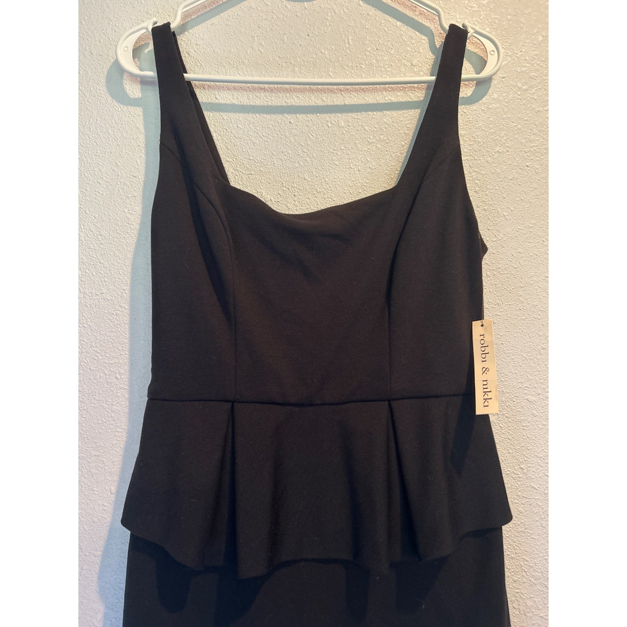 Robbi & Nikki Women's SMALL Black Tiered  Mini Dress Boho NEW!