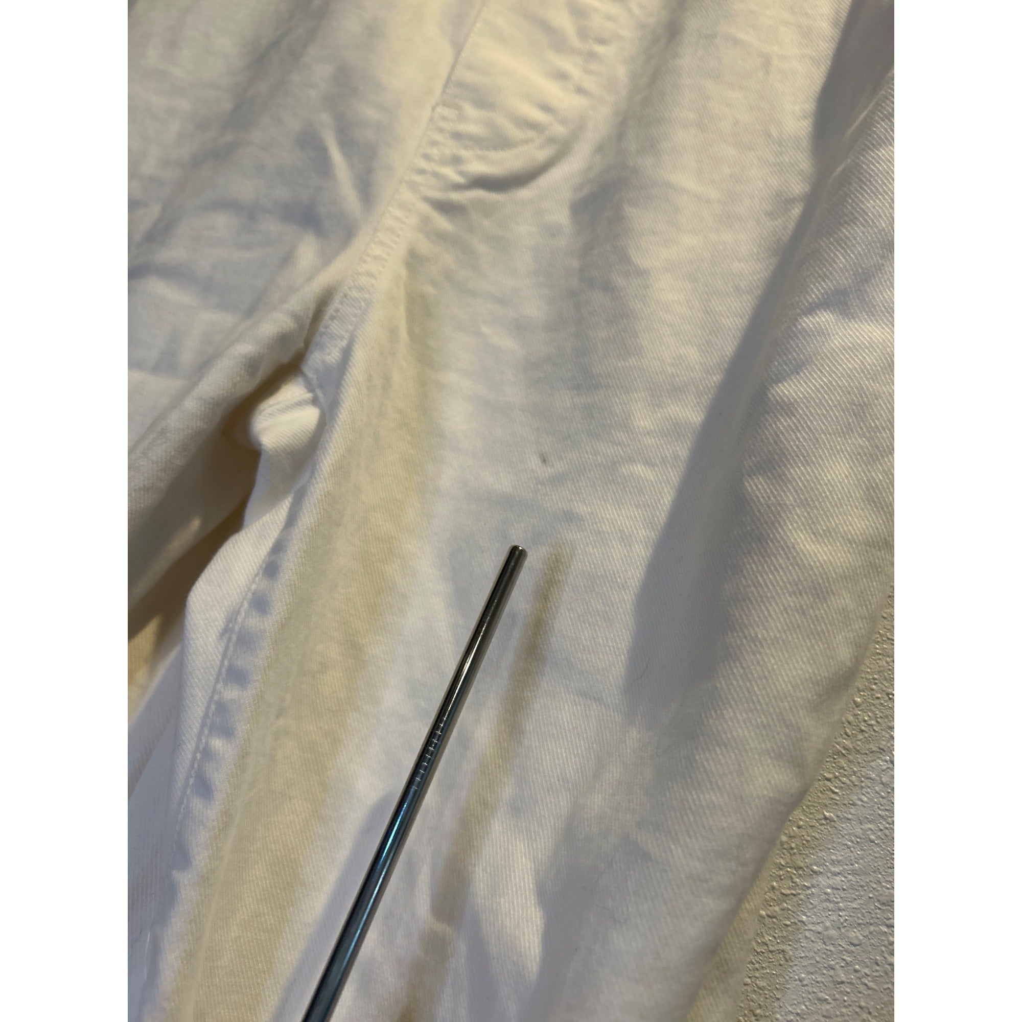Faherty Painter Overalls (Women’s SMALL) White Carpenter Stretch Denim