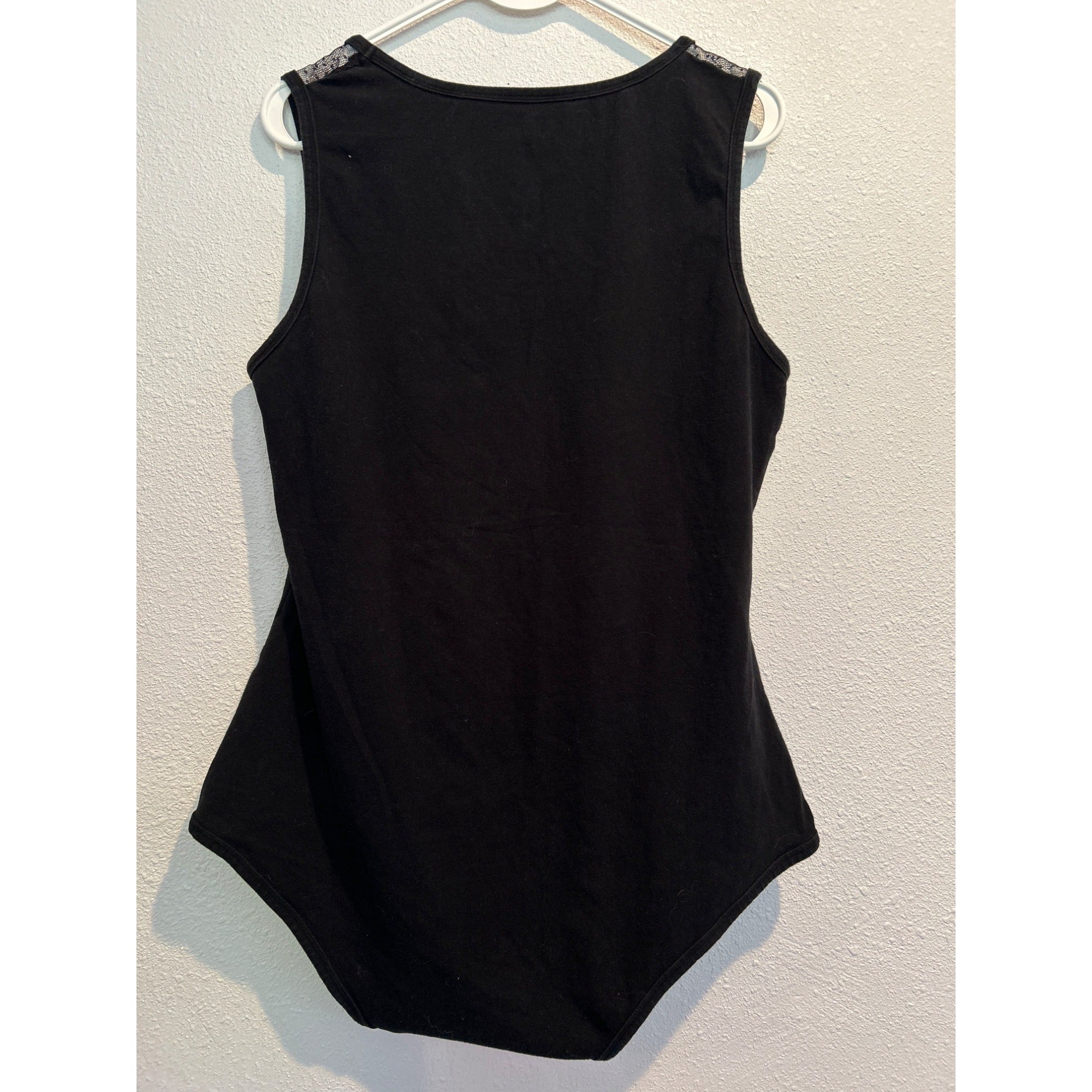 Little for Big 2XL Black Adult Bodysuit Kitty Cat Face Mesh