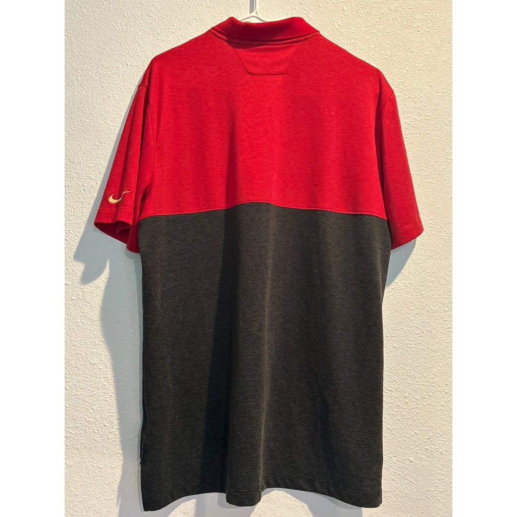 San Francisco 49ers On Field Nike Black/red Short Sleeve Polo Size L
