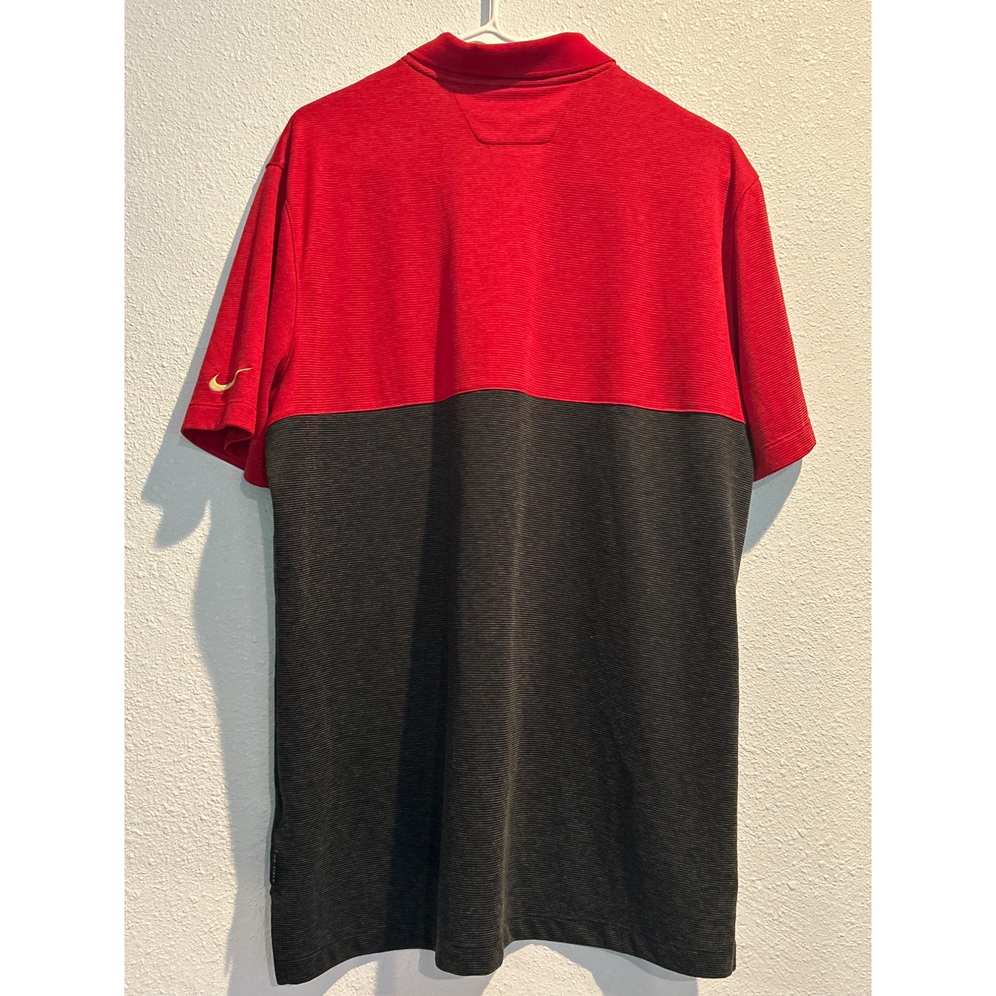 San Francisco 49ers On Field Nike Black/red Short Sleeve Polo Size L