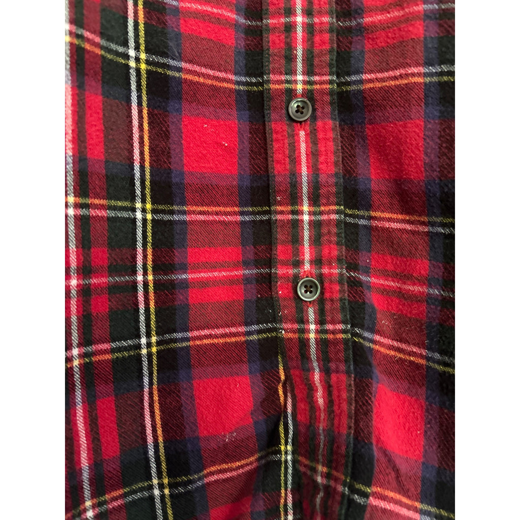 L.L. Bean MENS XL Plaid Flannel Cotton Button Up Long Sleeve Shirt