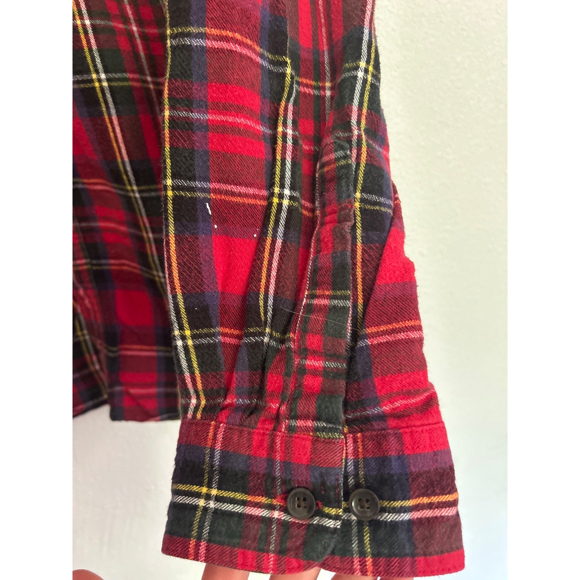 L.L. Bean MENS XL Plaid Flannel Cotton Button Up Long Sleeve Shirt