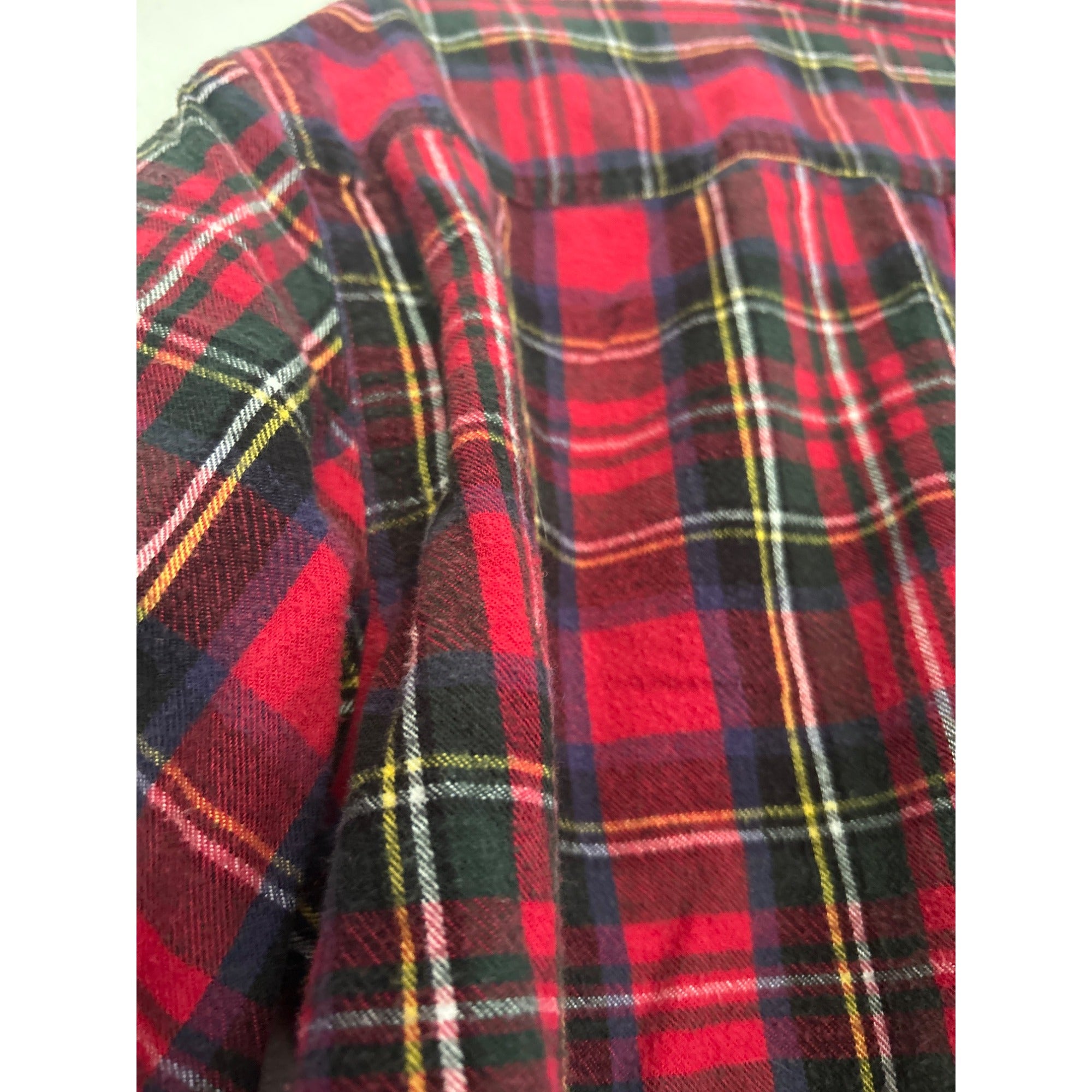 L.L. Bean MENS XL Plaid Flannel Cotton Button Up Long Sleeve Shirt